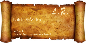Laki Réka névjegykártya
